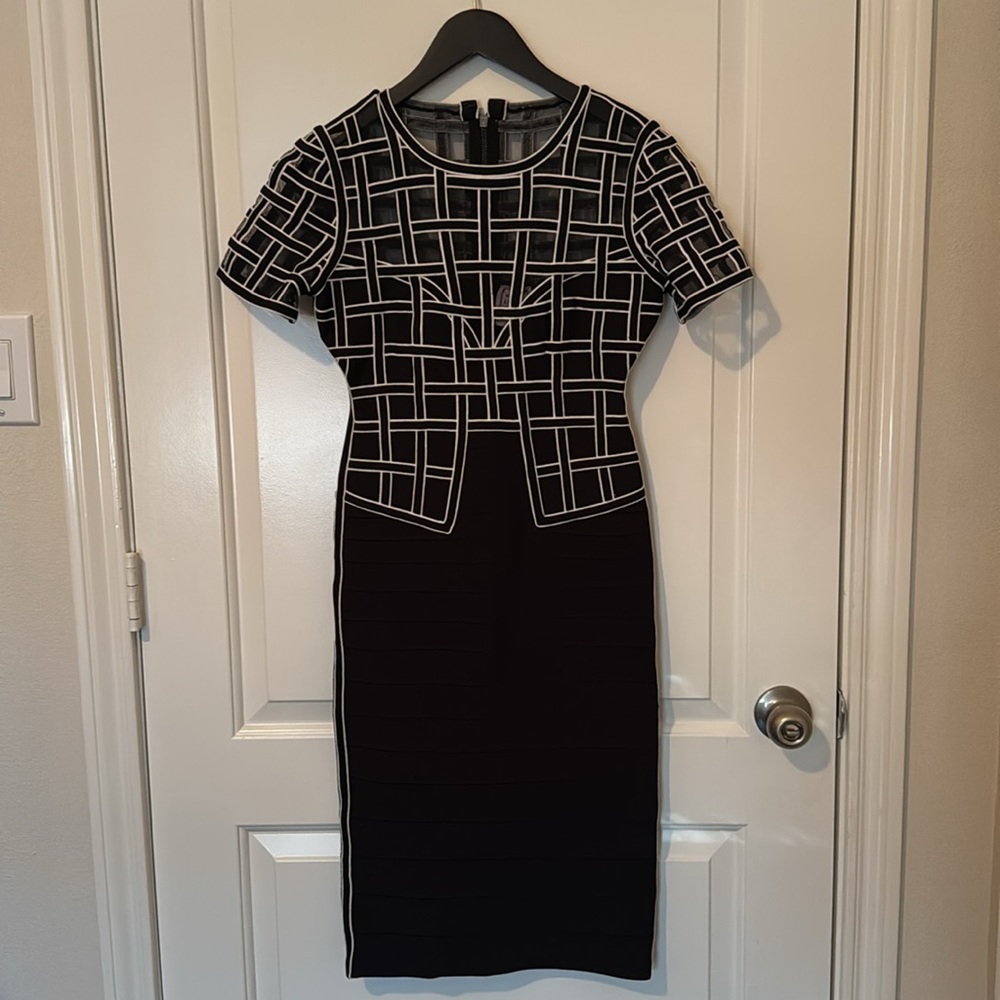 Pre-owned Authentic Herve Leger midi dress size S